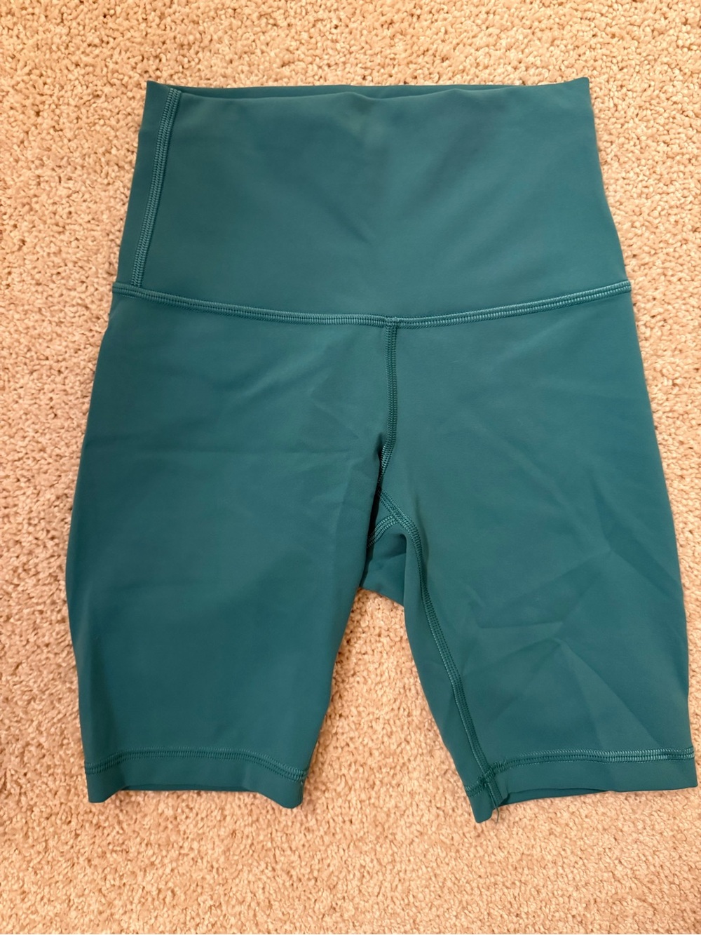 Lululemon Align High Rise Performance Bike Shorts - Teal, Size 2